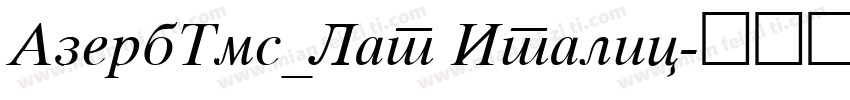 AzerbTms_Lat Italic字体转换